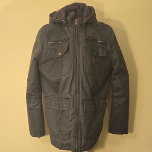 Guess Men's Brown Hooded Field Jacket